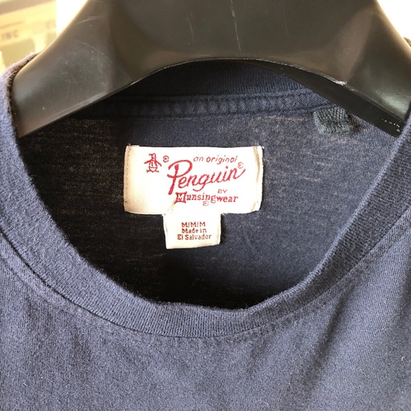 Original Penguin Men's "Beach Please" T-Shirt, Navy & White - Medium - Picture 3 of 4